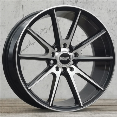 17X7.5 SSA 5X100/114.3 40 73.1 WISH BLACK MACHINE FACE
