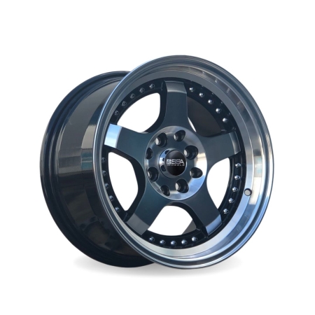 15X8 SSA 4X100/114.3 30 73.1 GLEAM BLACK W MACHINED FACE