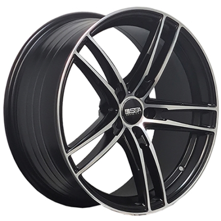18X8 SSA 5X114.3 ET38 73.1 POISON MATTE BLACK/MACHINE FACE