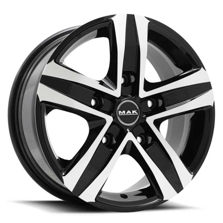 16X6.5 MAK 5X160 55 STONE5 GLOSS BLACK WITH MF