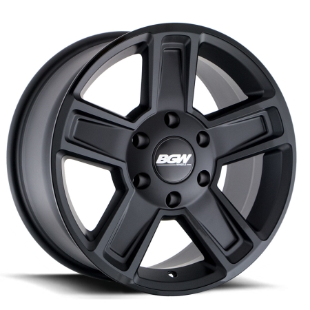 17X8 BGW 6X139.7 30 TRADER MATT BLACK W GLOSS BLACK FACE