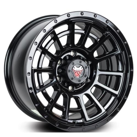 17X7.5 BGW 4X100/114.3 40 MAZE GLOSS BLACK W MACHINED FACE