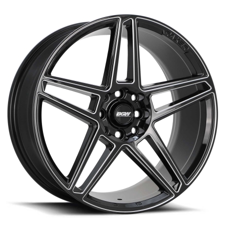 17X7.5 BGW 4X100/114.3 35 TAMPA GLOSS BLACK W MILLING