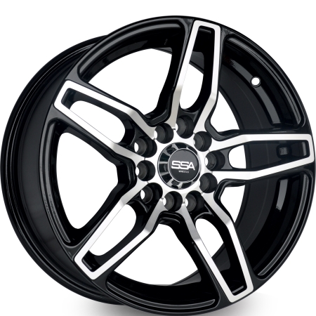 17X7 SSA 5X100/114.3 40 73.1 COBER BLACK MACHINE FACE