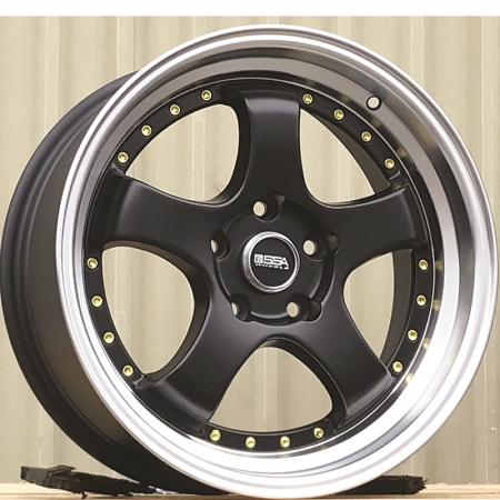 18X9.5 SSA 5X114.3 12 73.1 FURY MATTE BLACK MACHINE LIP