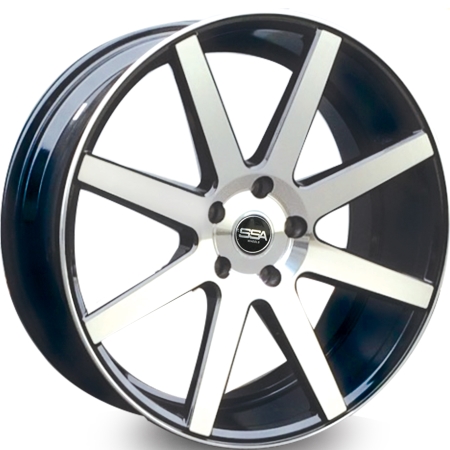 20X8.5 SSA 5X114.3 35 73.1 TARGET BLACK MACHINE FACE
