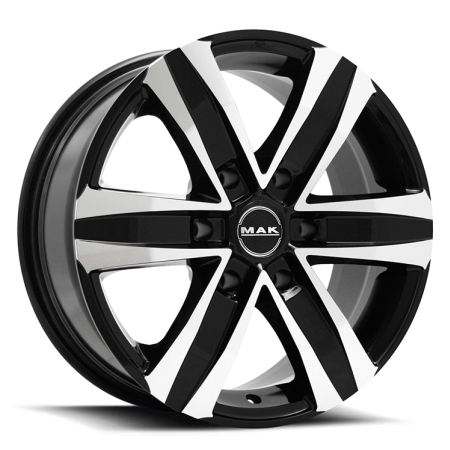 16X6.5 BGW 6X114.3 38 MAK STONE6 GLOSS BLACK W MF