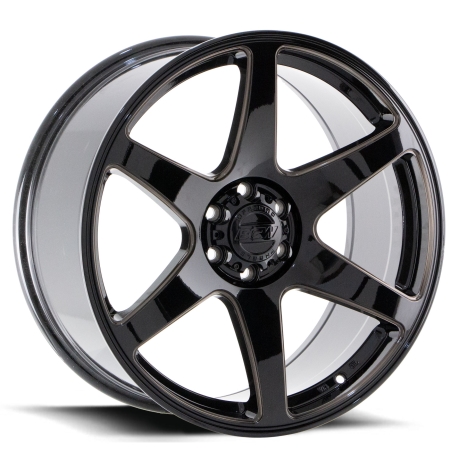 20X9 BGW 5X114.3 38 CARTEL GLOSS BLACK W TINTED MILLED SPOKS