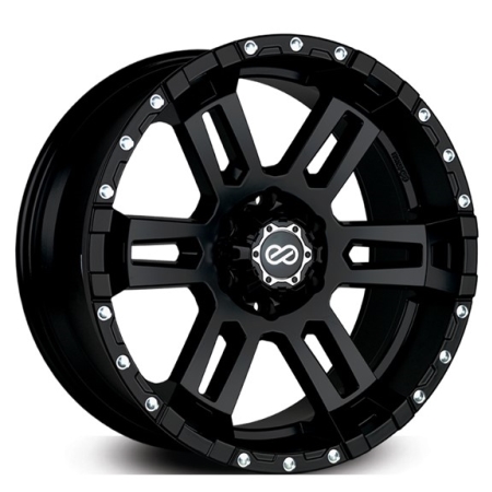 17X8 ENKEI 6X139.7 30 KOBE SATIN BLACK MILLED RIVETS