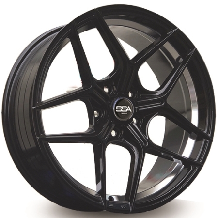 17X7.5 BGW 5X100/114.3 45 VAULT GLOSS BLACK W MACHINED FACE