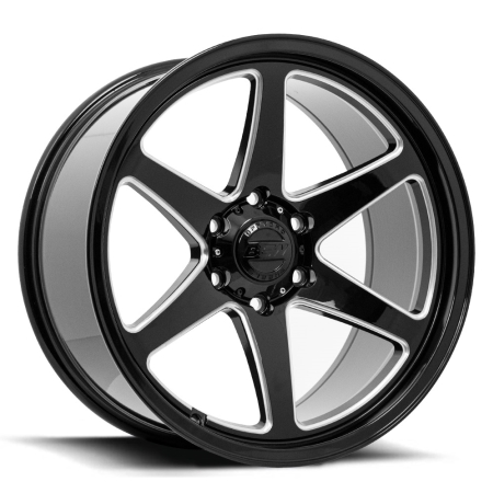20X9.5 BGW 6X139.7 10 ESCOBAR GLOSS BLACK W MILLED SPOKES