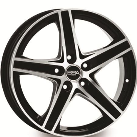 17X7 SSA 5X114.3 40 73.1 MUSTANG BLACK MACHINE FACE