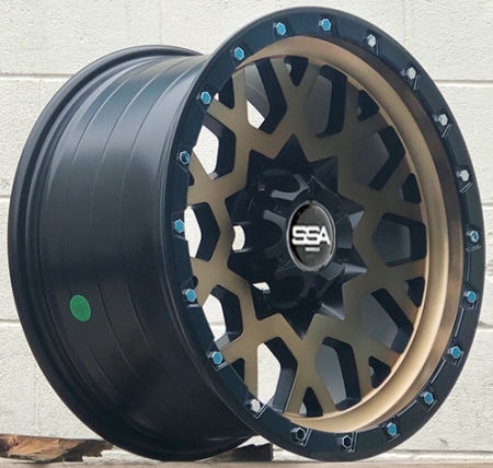 17X9 SSA 6X139.7 10 110.5 QUAKE MATTE BLACK & BRONZE TINT