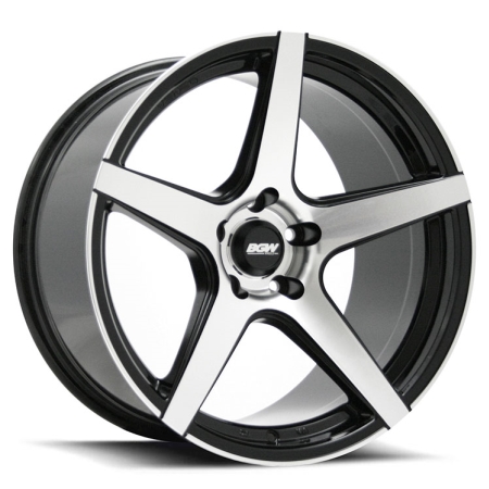 18X8.5 BGW MENACE 5X120 38  GLOSS BLACK/MACHINE FACE